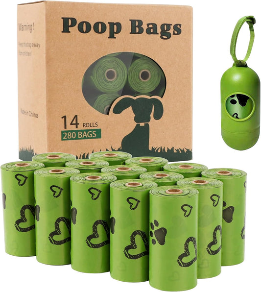 280 Count Extra Thick Scented Dog Poop Bags with Leakproof Dispenser – Ultimate Waste Solution for Your Pup!